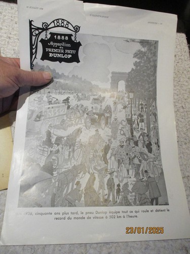 Publicité 1938 ancien pneu - ancien,