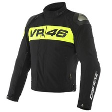 Veste De Moto Tex Dainese VR46 Podium D-Dry Couleur: Noir/Jaune Fluo Taille: 50