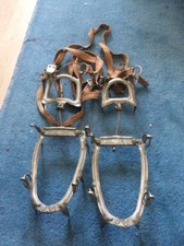 Paire Crampons Metal Alpinisme Montagne Le Grepon Chamonix Simond Vintage Deco