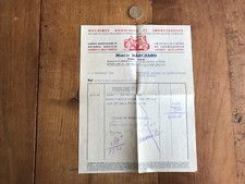 facture ancienne numéro 9 machines agricoles 