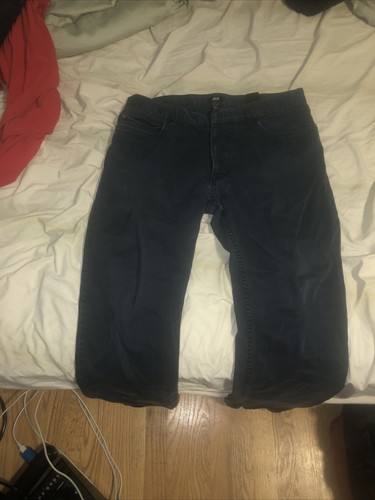 Navy blue regular fitpants - blue,