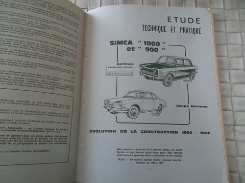 Revue technique simca - revue,