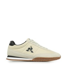 Chaussures Baskets Le Coq Sportif homme Veloce I Beige Cuir Lacets