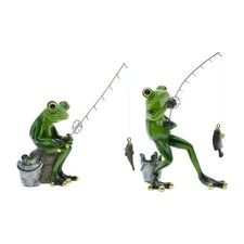 Grenouille de pêche Figurines