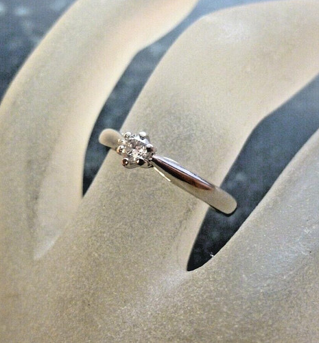 Bague solitaire blanc 18k - or,
