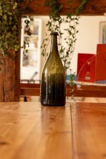 Bouteille verre soufflé champenoise bourguignonne antiq Blown Glass bottle 1780