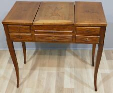 Coiffeuse De Style Transition Louis XV Louis XVI En Merisier Et Marqueterie, XIX