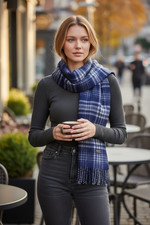 Vintage écharpe /scarf à carreaux Burberry 100% Laine d'agneau lambswool unisexe