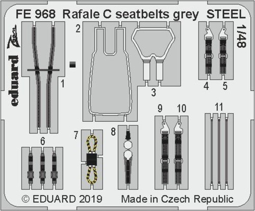 Rafale seatbelts grey - rafale,