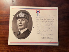 ETAT FRANCAIS/MARECHAL PETAIN/BUVARD TRACT MESSAGE AUX PRISONNIERS 1941 EO