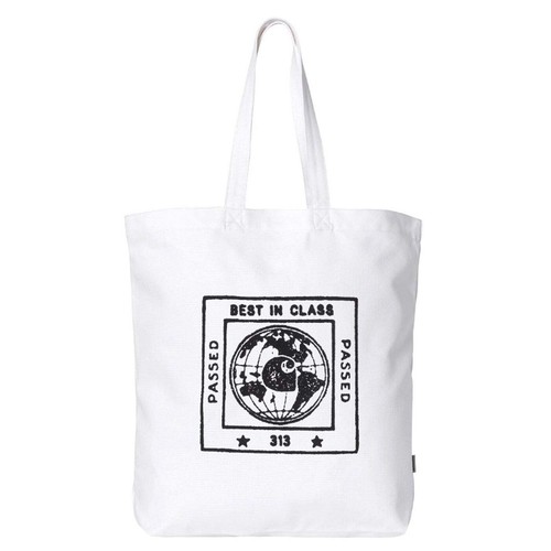 Tote stamp blanc noir sac - blanc,