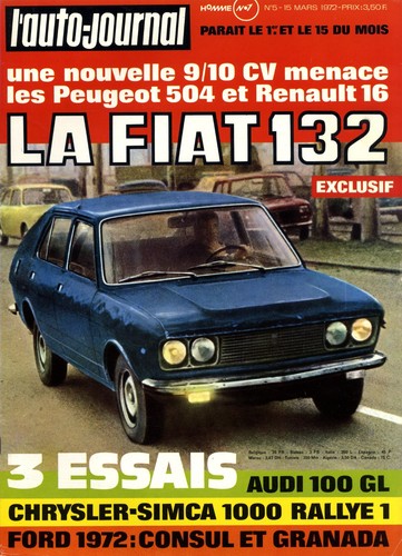 Auto journal 1972 fiat - l'auto,