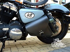 1S Sportster Cuir Noir Bras Oscillant Sacoche pour Harley Davidson 48 72