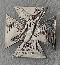 TRES RARE EN ARGENT : INSIGNE JOURNEE 1914-1918 LALIQUE  medaille brooch badge