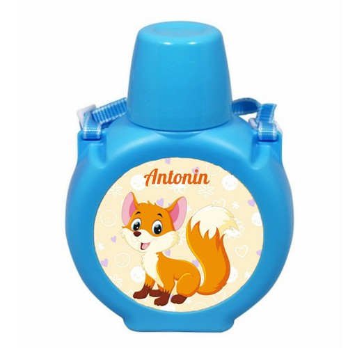 Gourde bleue enfant renard - bleue,