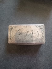 Belle Boite Tabatière Argent Massif Niellée XIXéme 78,5g Minerve