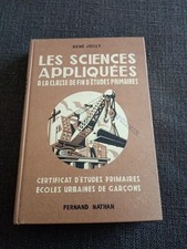 1957 les sciences appliquees-etudes primaires-Livre scolaire ecole