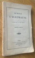 E. HELLO : "M. RENAN, L'ALLEMAGNE & L'ATHÉISME" RARE PREMIER LIVRE BE 1859