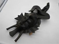 01 ) ART AFRICAIN : SCULPTURE / STATUE MASQUE HOMME EN BOIS SENEGAL / MALI ? 