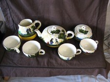 Rare service à café en faïence de St Jean du Désert vers 1930