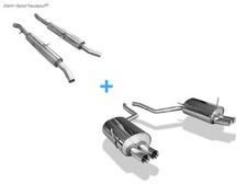 FOX Inox Installation Complète BMW 7er E38 730i 735i 740i Chaque 2x76mm