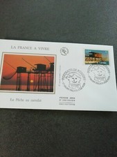 ENVELOPPE 1ER JOUR PORTRAIT DE RÉGION     LA PÊCHE AU CARRELET DE 2003