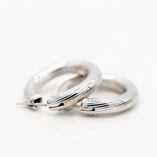 Créoles Rainurées 750/18K Or