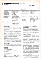 Service Manuel D'Instructions pour Dynacord Lve 045