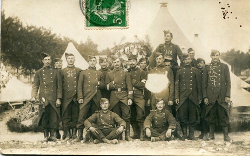 Militaire carte photo soldats - photo,