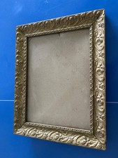 Cadre Ancien 1900's - Art Nouveau - Bois Stuqué Doré - Décor Floral - En l'Etat