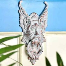 Blanc Fonte Gothique Gargouille Visage Porte Heurtoir Maison Décor- 1 Pièce