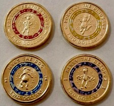 Lot de 4 pièces de 2 dollars