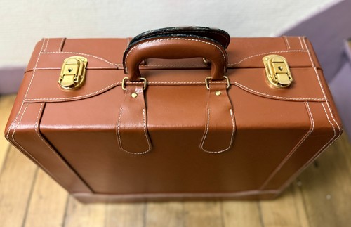 Valise cuir vintage - cuir, "