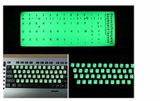 Autocollant Clavier AZERTY français Blanc phosphorescent HAUTE Qualité ✅