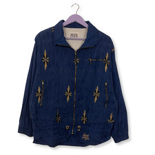 Anorak Vintage Bleu et Or Avec