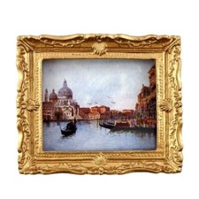 Melody Jane Maison de Poupées Miniature Venise Canal Scène Picture Peinture