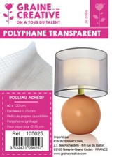 MINI ROULEAU DE POLYPHANE ADHESIF TRANSPARENT 60X120CM