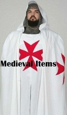 Chevalier médiéval Cape Tunique Tabard Surcoat Croisé Costume Cape...