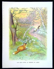 Gravure des fables de Jean de La Fontaine, Les deux rats, le renard et l’œuf
