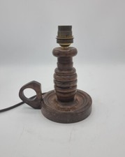ANCIEN PIED DE LAMPE EN BOIS 1950 DANS LE GOUT DE Charles Dudouyt
