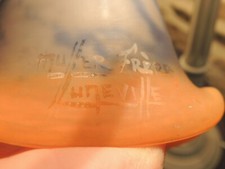 TULIPE EN PÂTE DE VERRE MARMORÉEN FRÈRES MULLER LUNÉVILLE N°3