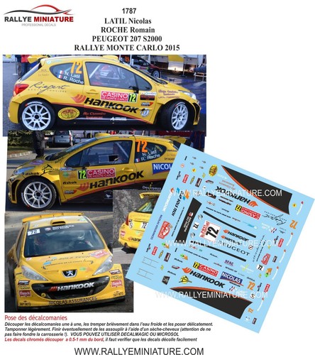 Decals ref 1787 - 1787, peugeot