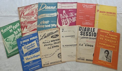 Lot partitions musique 1960 - lot,