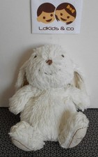 DOUDOU PELUCHE TARTINE ET CHOCOLAT LAPIN AUGUSTIN BLANC ECRU 25 cm - D1758