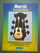 PUB ANCIENNE ADVERT CLIPPING années 80 Guitare électro acoustique Morris Tornado