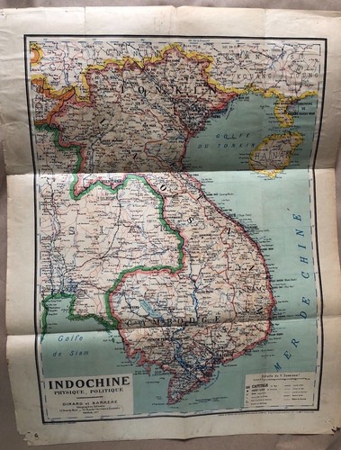 Indochine carte politique - carte,
