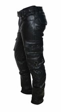Pantalon pantalon noir en cuir