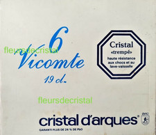 Cristal d'arques 6 Verres a vin modele vicomte comme neuf