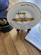 LES VIEILLES TIGES ASSIETTE Marcel Jeanjean Avion Caudron g4  WW1 Limoges