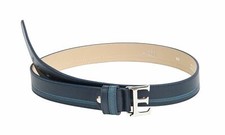 Equiline LEATHER BELT EROS WITH BUCKLE BLUE Spring Summer 2020